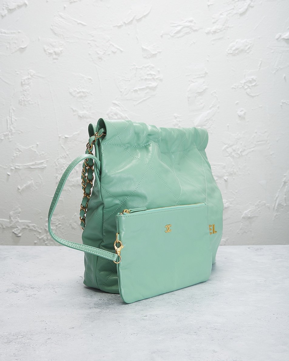 Chanel Lambskin 22 Hobo Bag - Image 3