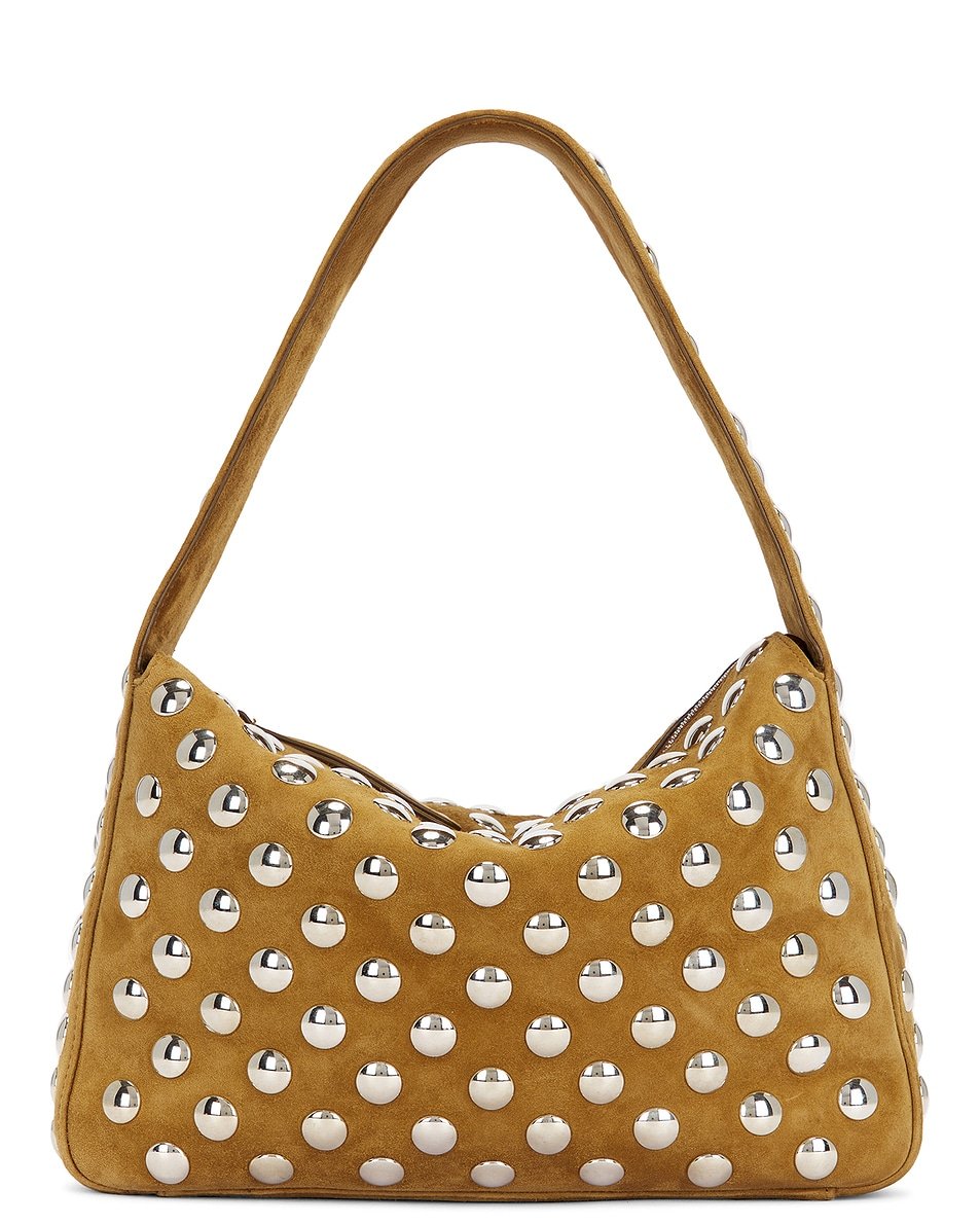 Elena Suede Studded Shoulder Bag